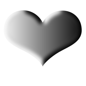 Gif animé coeur noir brillant
